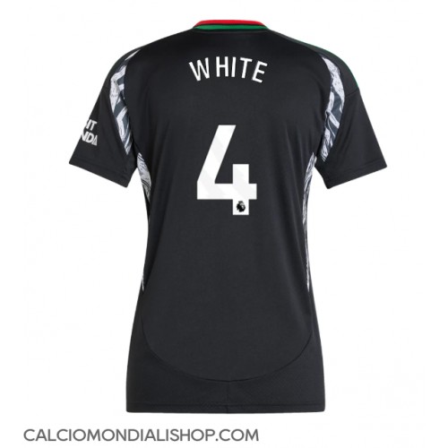 Maglie da calcio Arsenal Ben White #4 Seconda Maglia Femminile 2024-25 Manica Corta